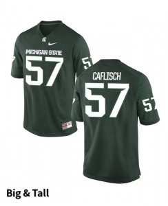 Men's Michigan State Spartans NCAA #57 Collin Caflisch Green Authentic Nike Big & Tall Stitched College Football Jersey BA32Y02GM